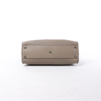 Fendi Peekaboo Regular Selleria Leather Handbag in Greige 8BN290