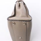 Fendi Peekaboo Regular Selleria Leather Handbag in Greige 8BN290