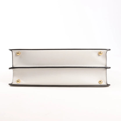 Fendi Peekaboo Medium Leather 2Way Handbag in Gray 8BN321