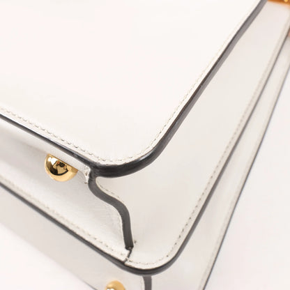 Fendi Peekaboo Medium Leather 2Way Handbag in Gray 8BN321