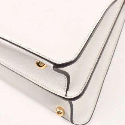 Fendi Peekaboo Medium Leather 2Way Handbag in Gray 8BN321