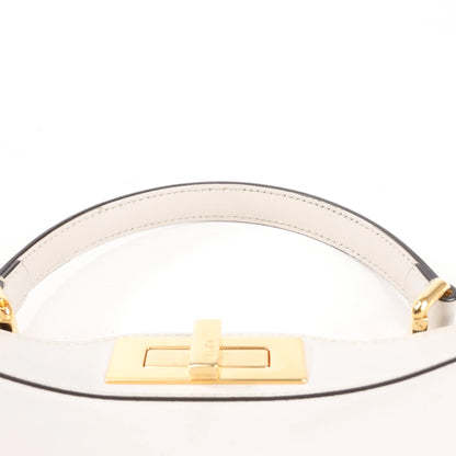 Fendi Peekaboo Medium Leather 2Way Handbag in Gray 8BN321