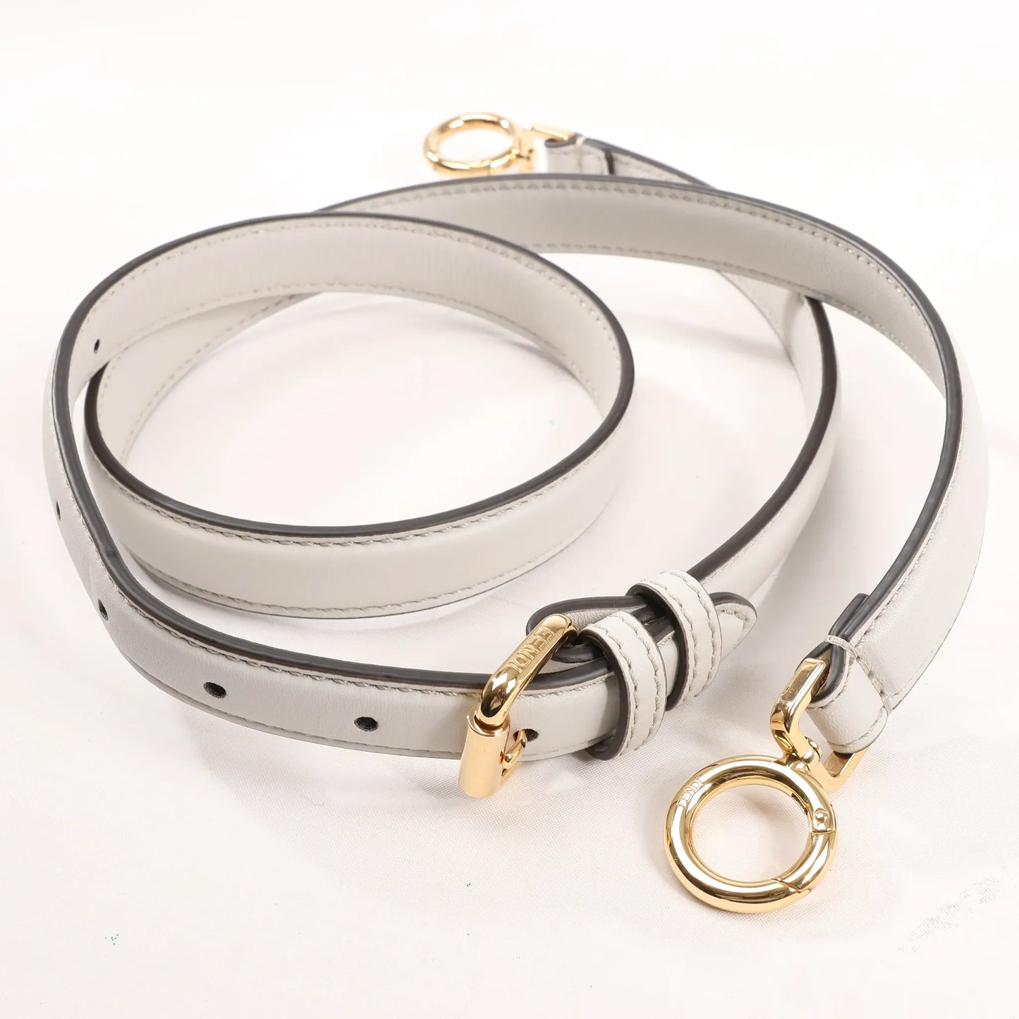 Fendi Peekaboo Medium Leather 2Way Handbag in Gray 8BN321