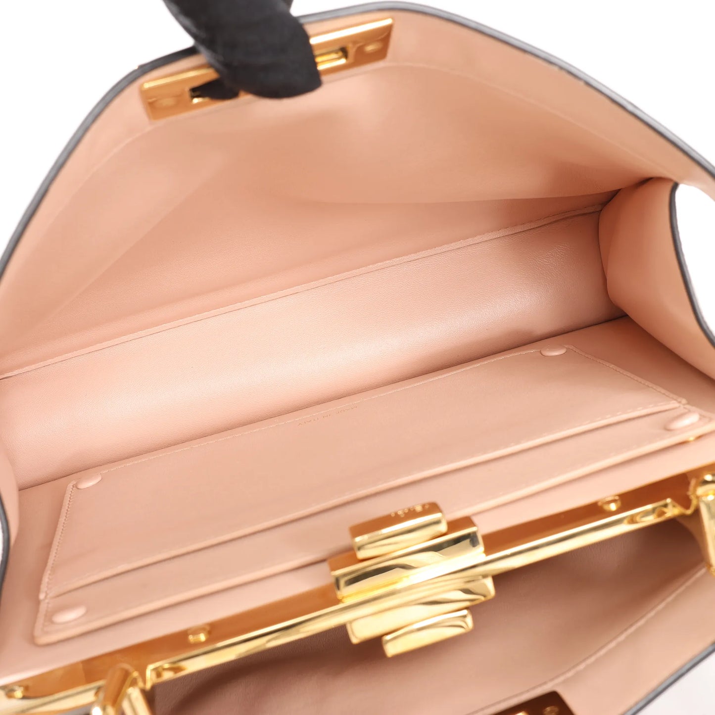 Fendi Peekaboo Medium Leather 2Way Handbag in Gray 8BN321