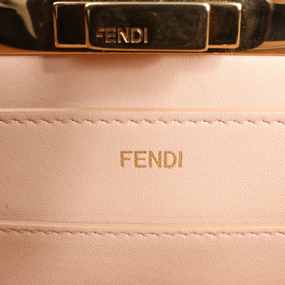 Fendi Peekaboo Medium Leather 2Way Handbag in Gray 8BN321