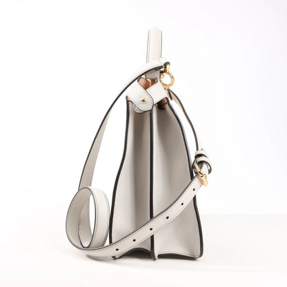 Fendi Peekaboo Medium Leather 2Way Handbag in Gray 8BN321