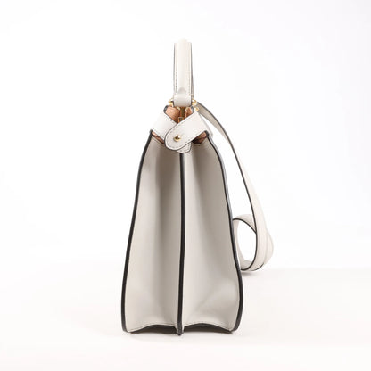 Fendi Peekaboo Medium Leather 2Way Handbag in Gray 8BN321