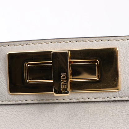 Fendi Peekaboo Medium Leather 2Way Handbag in Gray 8BN321