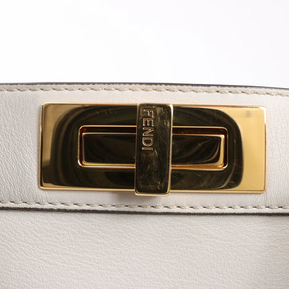 Fendi Peekaboo Medium Leather 2Way Handbag in Gray 8BN321