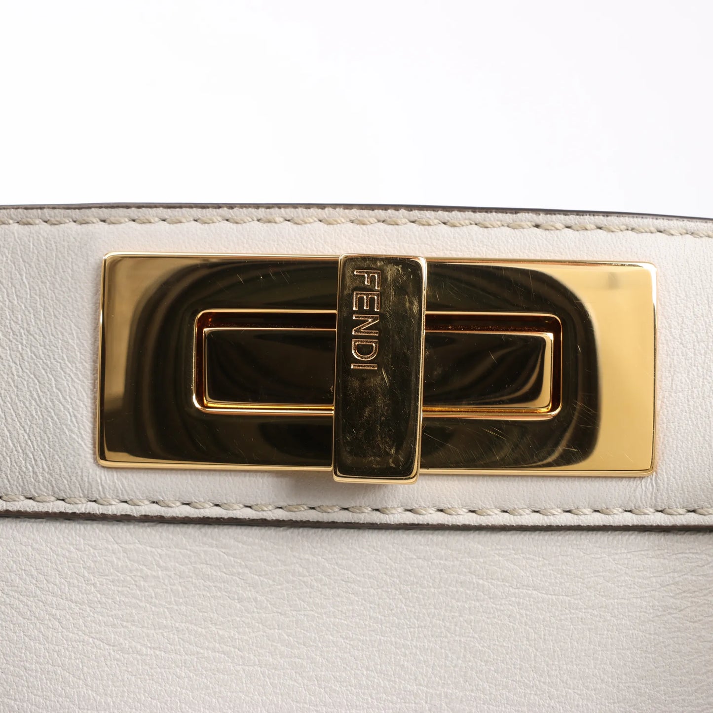 Fendi Peekaboo Medium Leather 2Way Handbag in Gray 8BN321