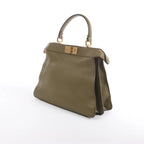 Fendi Peek-a-boo ICU Co., Ltd. Medium Leather Handbag in Green 8BN321