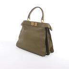 Fendi Peek-a-boo ICU Co., Ltd. Medium Leather Handbag in Green 8BN321