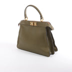 Fendi Peek-a-boo ICU Co., Ltd. Medium Leather Handbag in Green 8BN321