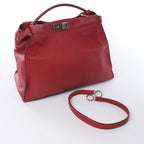 Fendi Peekaboo Large Selleria Leather 2Way Handbag in Red 8BN210