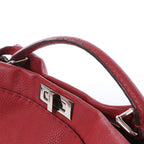 Fendi Peekaboo Large Selleria Leather 2Way Handbag in Red 8BN210