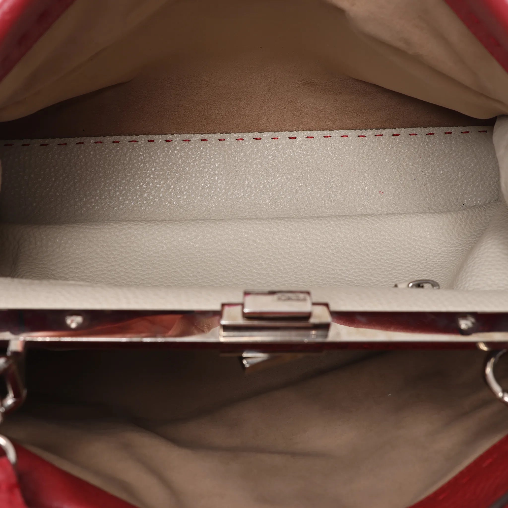 Fendi Peekaboo Large Selleria Leather 2Way Handbag in Red 8BN210