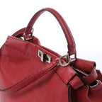Fendi Peekaboo Large Selleria Leather 2Way Handbag in Red 8BN210