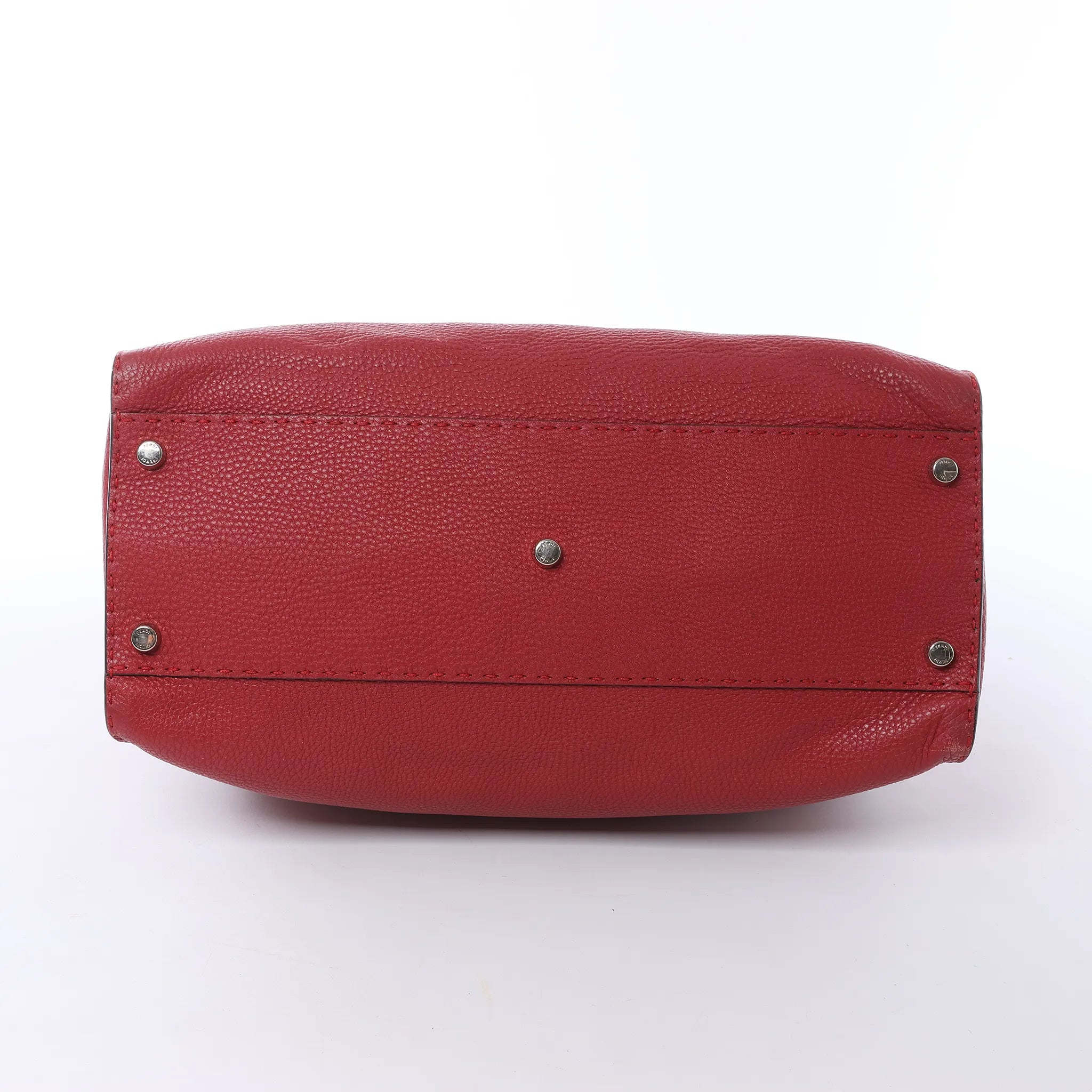 Fendi Peekaboo Large Selleria Leather 2Way Handbag in Red 8BN210