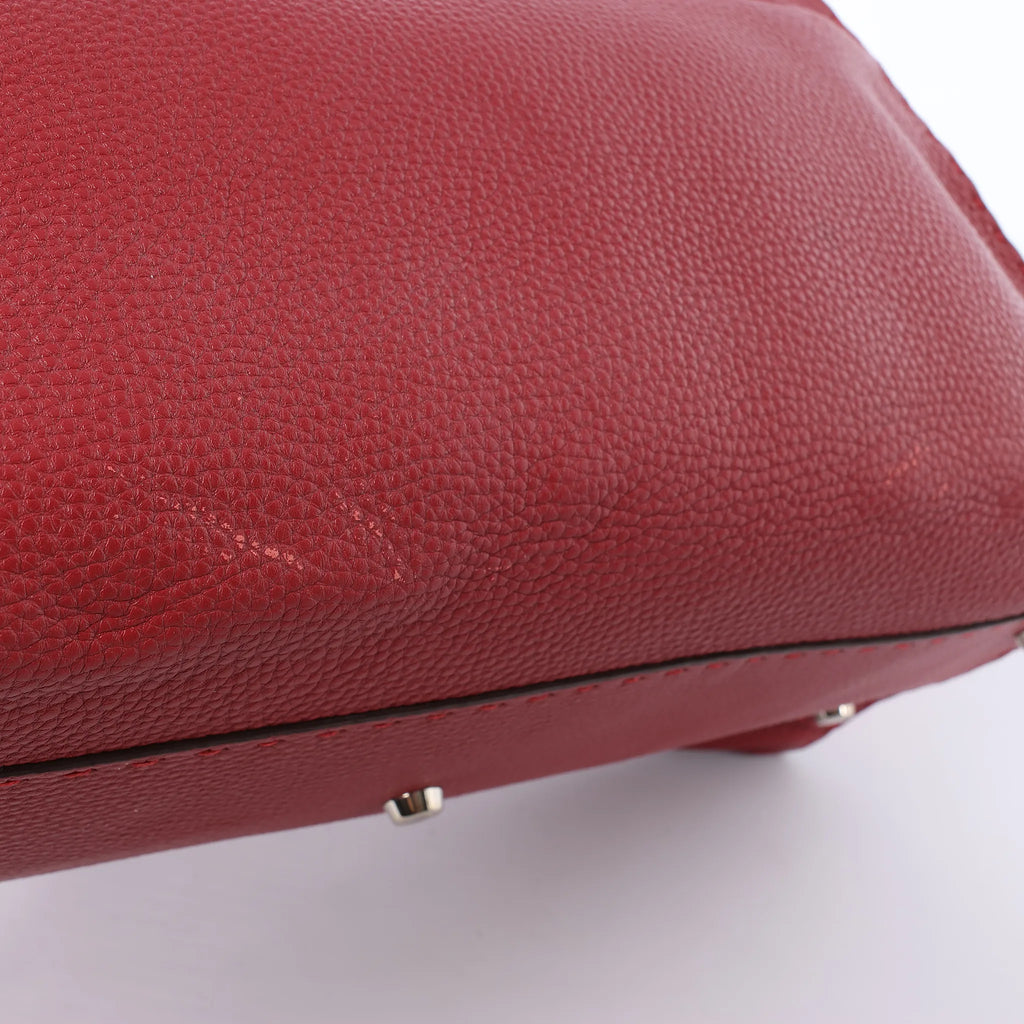 Fendi Peekaboo Large Selleria Leather 2Way Handbag in Red 8BN210