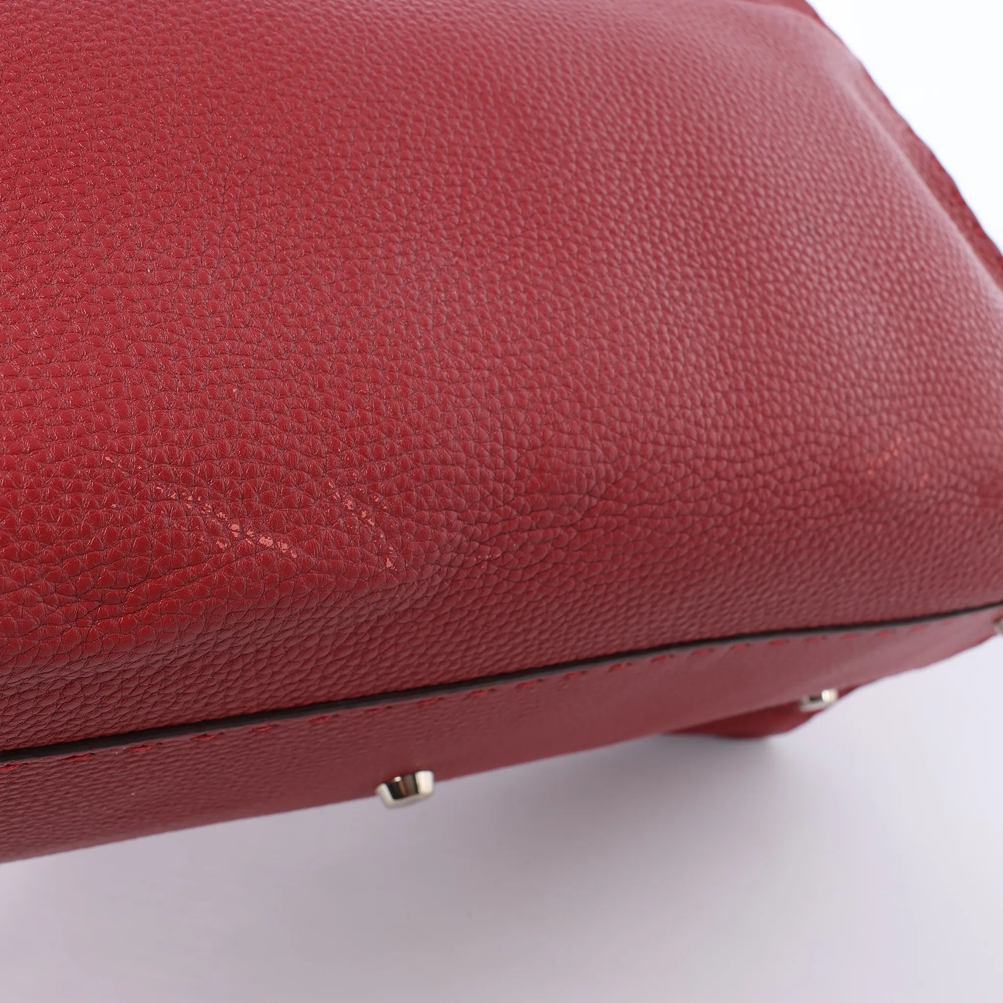 Fendi Peekaboo Large Selleria Leather 2Way Handbag in Red 8BN210