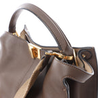 Fendi Peekaboo X-light Leather 2Way Handbag in Brown 8BN310