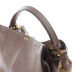 Fendi Peekaboo X-light Leather 2Way Handbag in Brown 8BN310