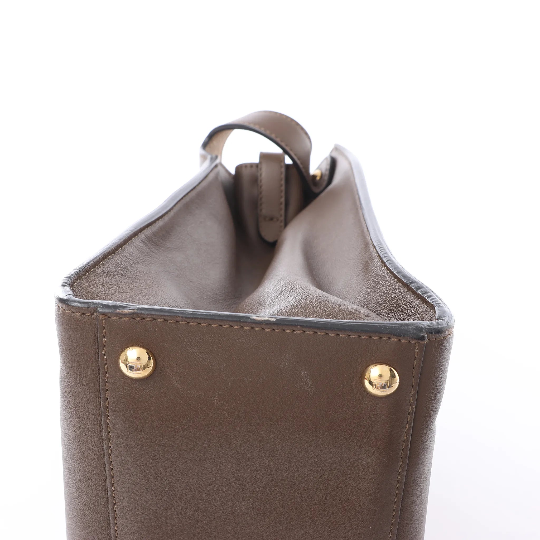Fendi Peekaboo X-light Leather 2Way Handbag in Brown 8BN310