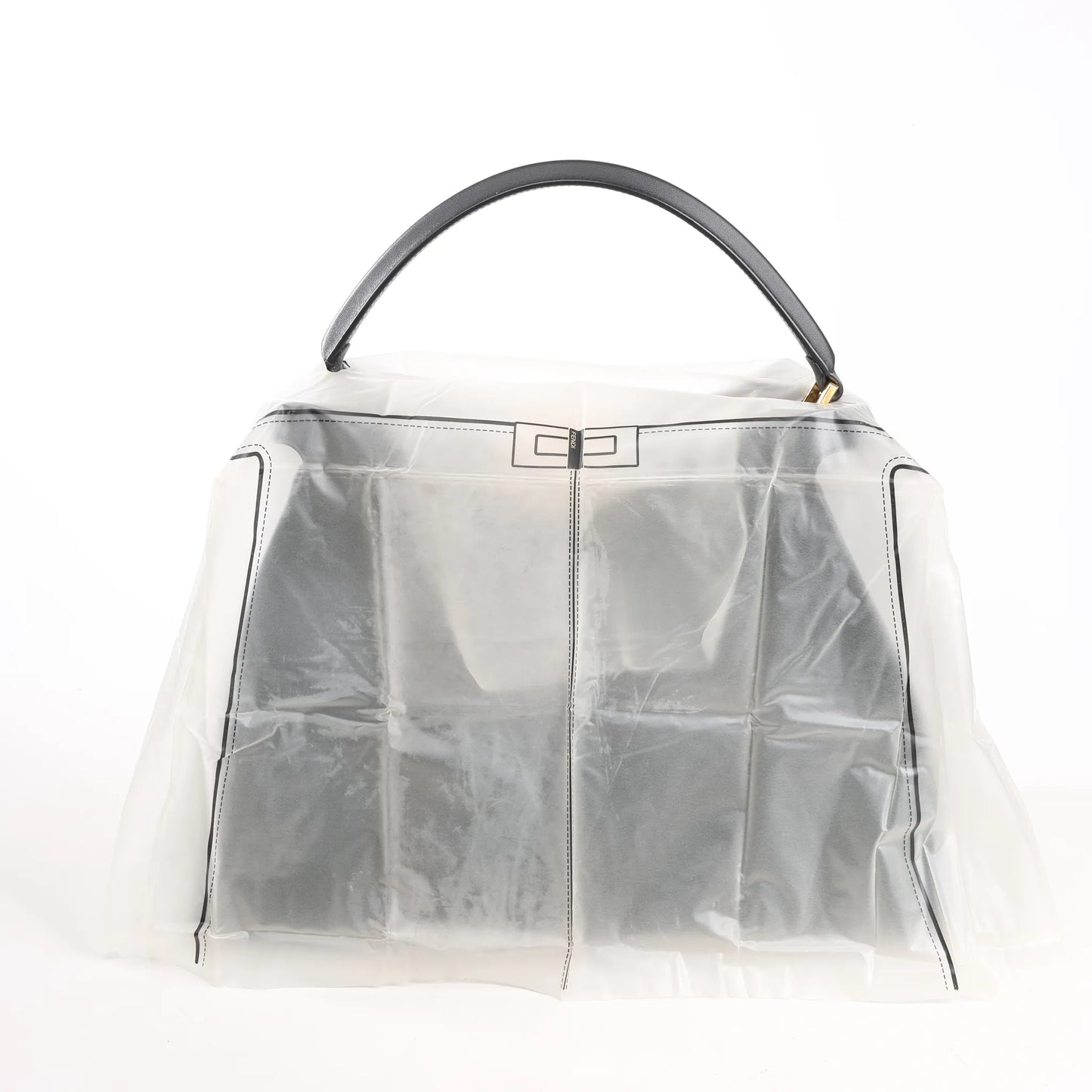 Fendi Peekaboo X-light Large Leather Handbag in Black 8BN304