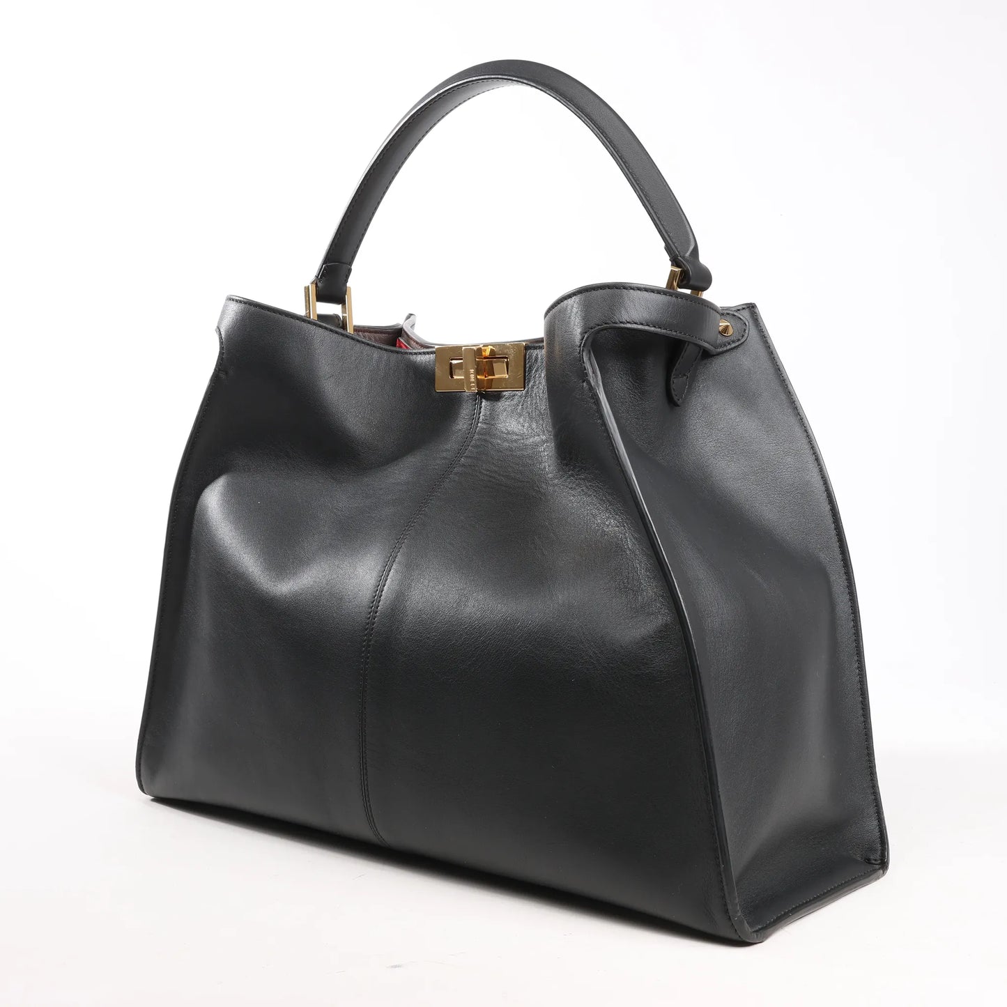 Fendi Peekaboo X-light Large Leather Handbag in Black 8BN304