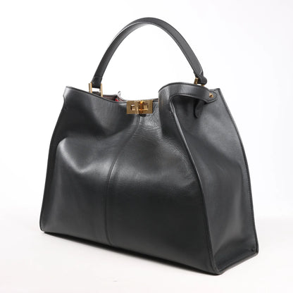 Fendi Peekaboo X-light Large Leather Handbag in Black 8BN304