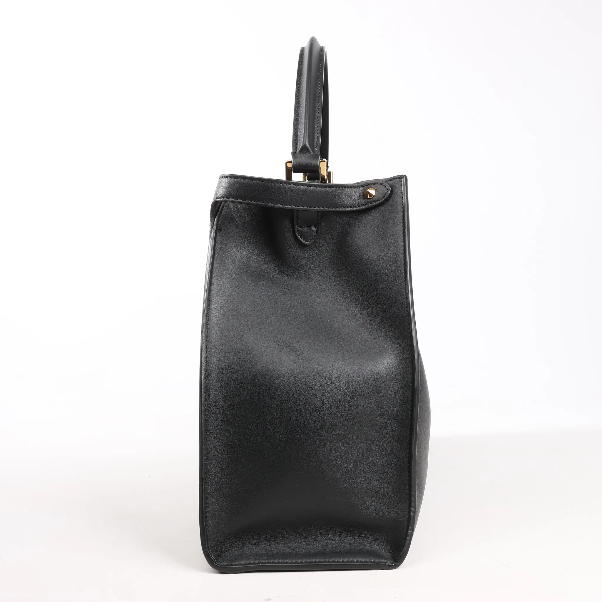 Fendi Peekaboo X-light Large Leather Handbag in Black 8BN304