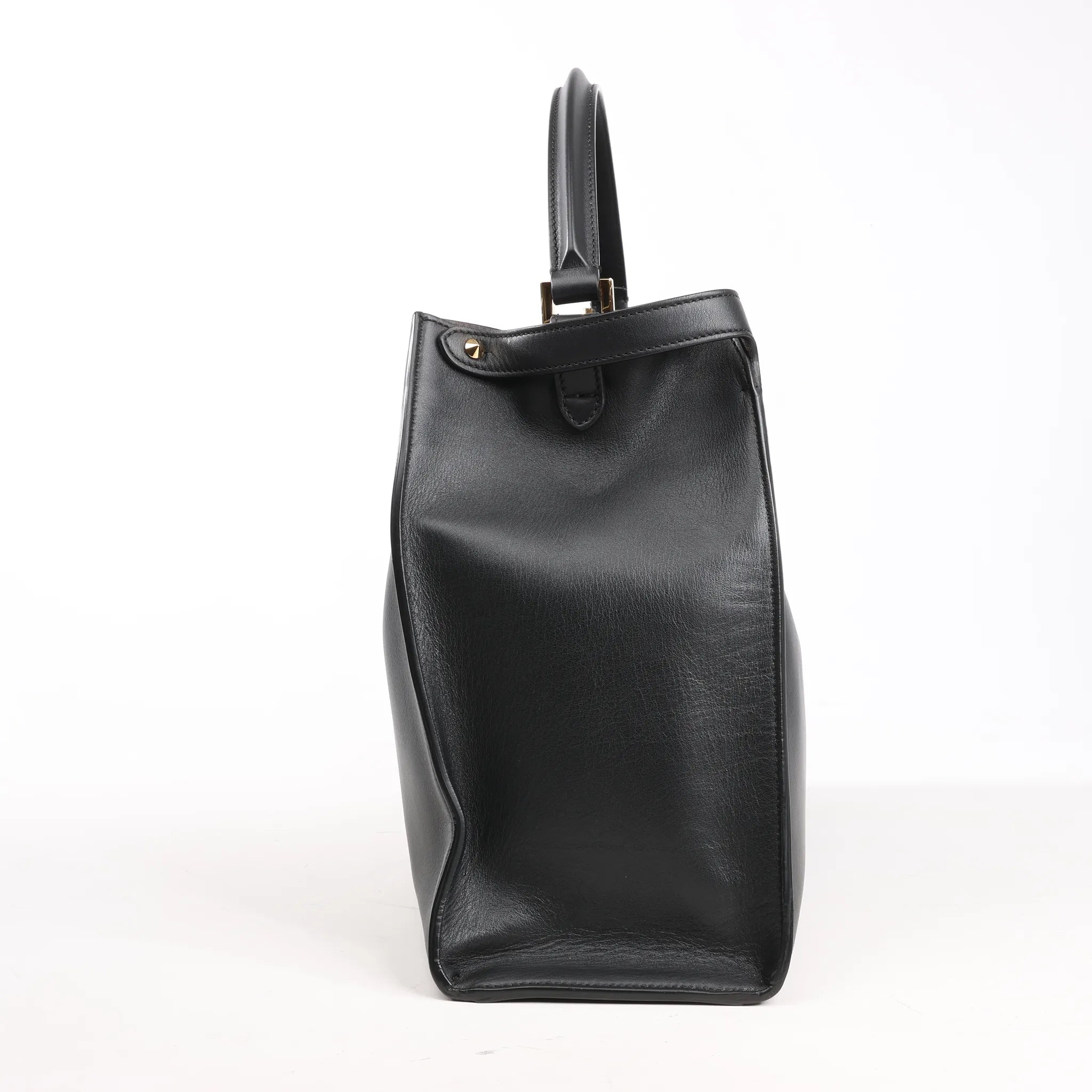 Fendi Peekaboo X-light Large Leather Handbag in Black 8BN304
