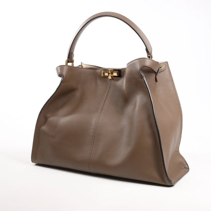Fendi Peekaboo X-light Large Leather Handbag in Brown 8BN304