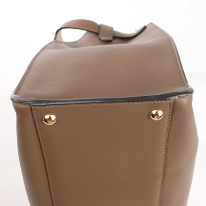 Fendi Peekaboo X-light Large Leather Handbag in Brown 8BN304