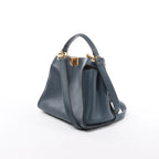 Fendi Peekaboo Essentially Leather 2Way Handbag in Blue 8BN302