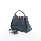 Fendi Peekaboo Essentially Leather 2Way Handbag in Blue 8BN302