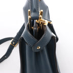 Fendi Peekaboo Essentially Leather 2Way Handbag in Blue 8BN302