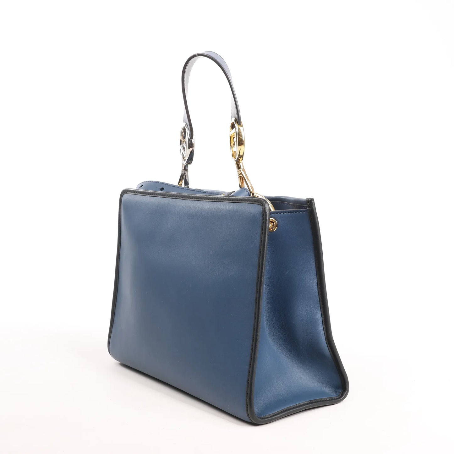 Fendi Runaway Leather 2Way Handbag in Blue 8BH344