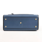 Fendi Runaway Leather 2Way Handbag in Blue 8BH344