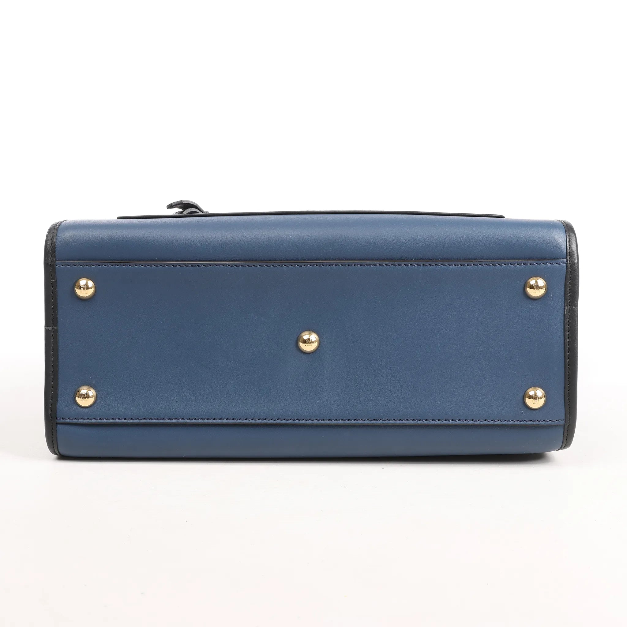 Fendi Runaway Leather 2Way Handbag in Blue 8BH344
