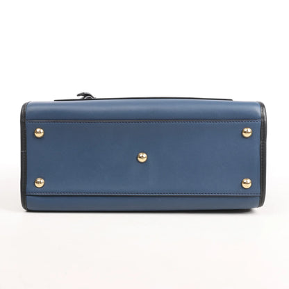 Fendi Runaway Leather 2Way Handbag in Blue 8BH344