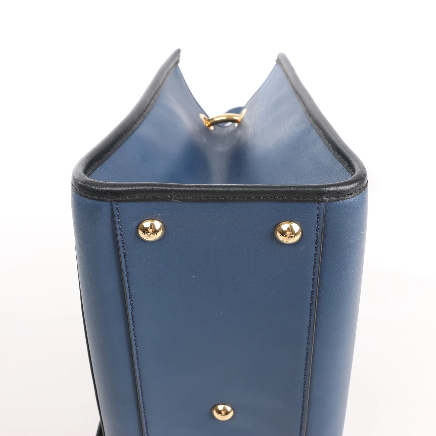 Fendi Runaway Leather 2Way Handbag in Blue 8BH344