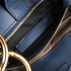 Fendi Runaway Leather 2Way Handbag in Blue 8BH344