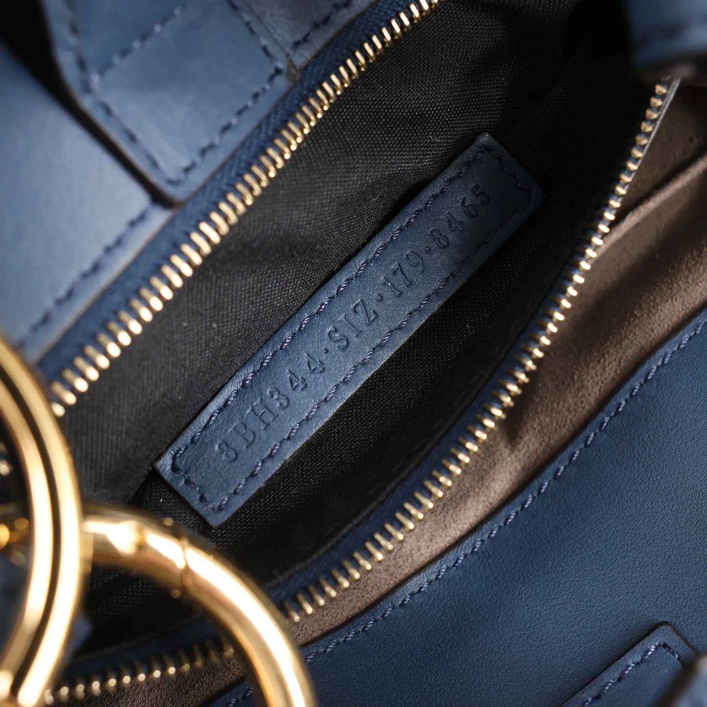 Fendi Runaway Leather 2Way Handbag in Blue 8BH344