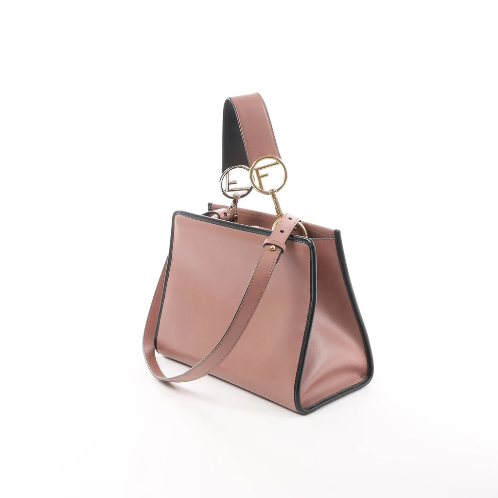 Fendi Runaway Leather 2Way Handbag in Pink 8BH344