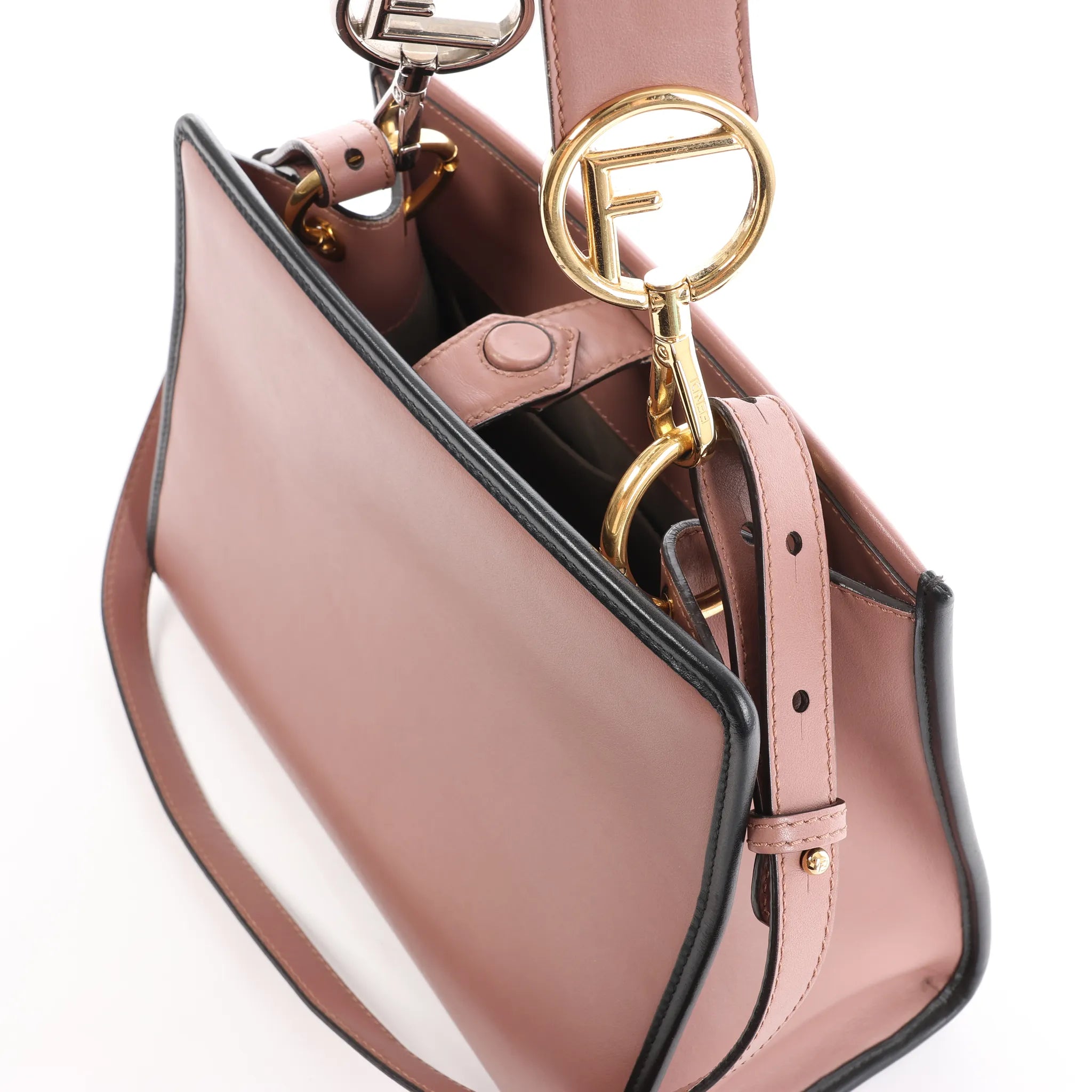 Fendi Runaway Leather 2Way Handbag in Pink 8BH344
