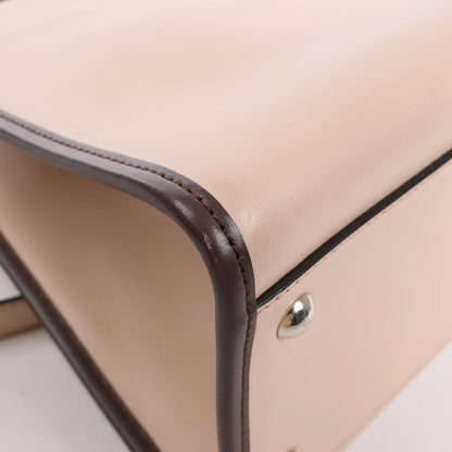 Sac à main Fendi Runaway en cuir beige poudré 8BH344