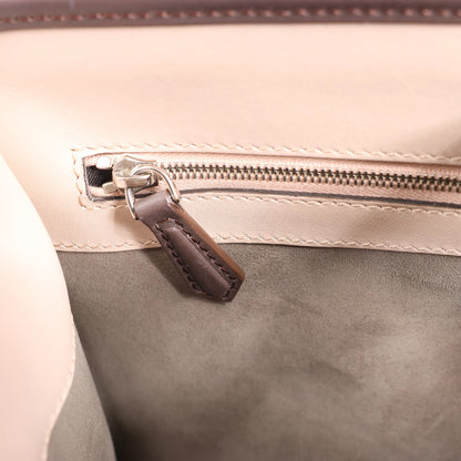 Sac à main Fendi Runaway en cuir beige poudré 8BH344