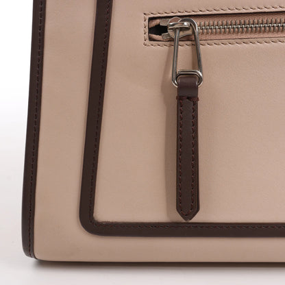 Sac à main Fendi Runaway en cuir beige poudré 8BH344