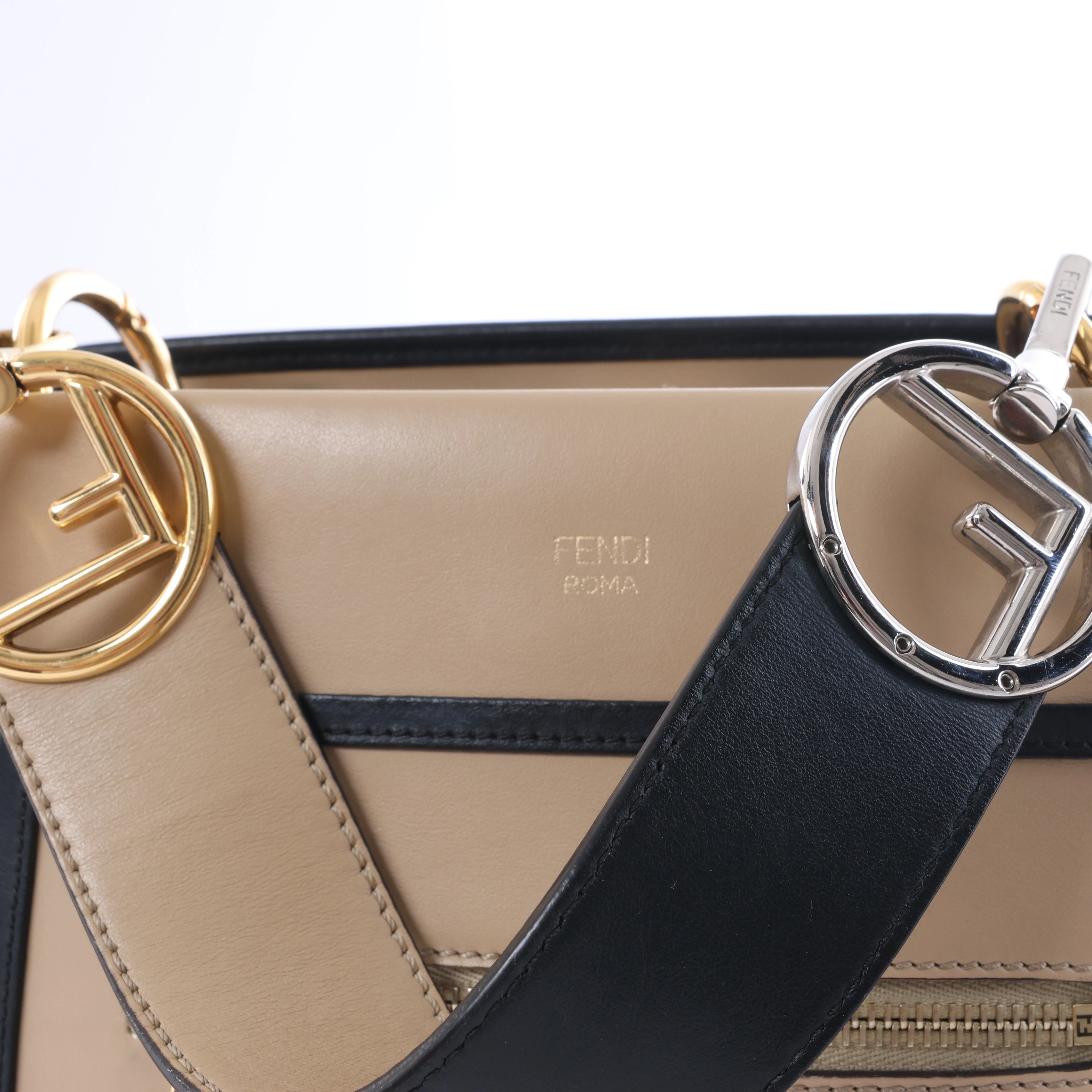 Bolso de mano Fendi Runaway de piel bidireccional en rosa 8BH344